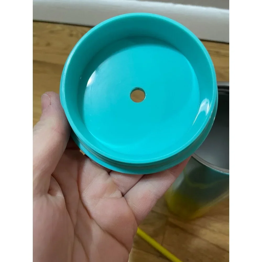 Starbucks 2021 Summer Flounder Teal Yellow Ombre Scalloped Tumbler 24oz Cold Cup